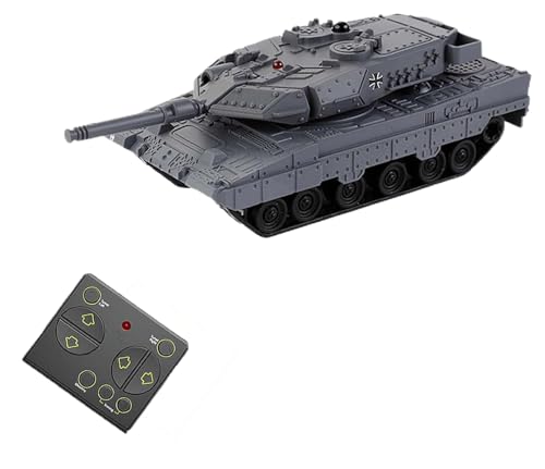 Ouhgnoh Mini Remote Control Tank Combat Tracked Military Tank Model Simulation Tiger Popular Toy Puzzle Toy Boy Grey - Image 1