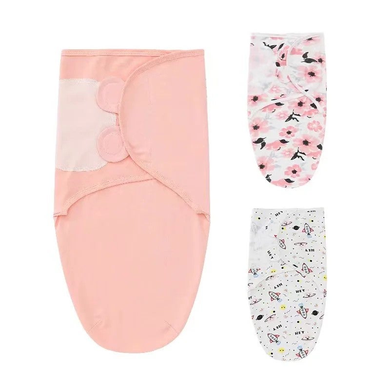 Bluejw New Spring Organic Cotton Baby Swaddle Blanket Set (Newborn) - Adjustable Infant Sleep Sack Wrap with Hat - Perfect for Swaddlers - Image 1