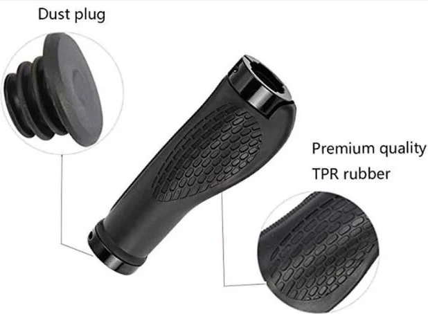 Forte GT XBYC-700D Ergonomic Bicycle Handlebar with Palm Support Black