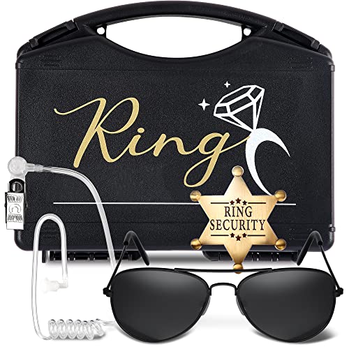 YOTNUS Ring Box Bearer Security Wedding Set Gifts Sun GlassesRing Box Security Badge and EarPiece Set 1 - Image 1