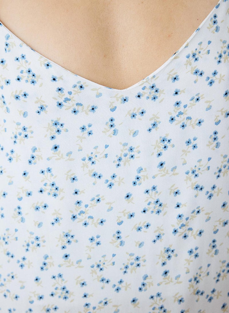Penti Optical White Lilah Floral V-Neck Adjustable Strap Nightdress - Image 4