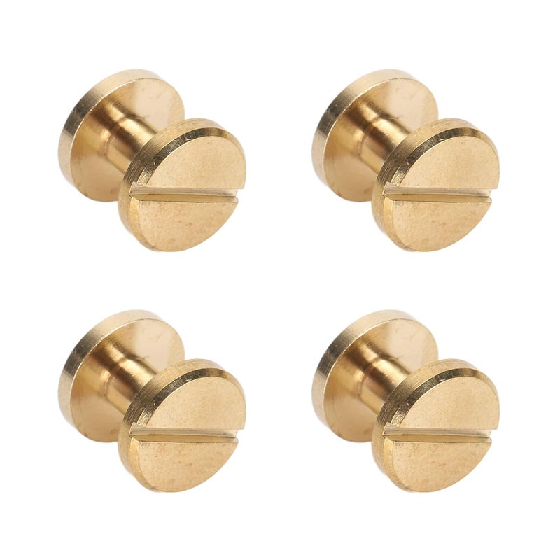 50 Set B Binding Rivet Flat Head Slot S Rivets for Leather, Bookbinding, DIY Fts, 0x4mm / 0.39x0.16in - Image 1