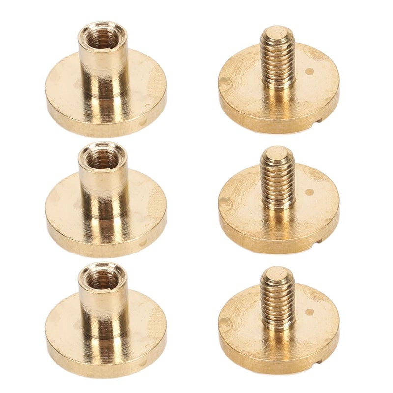 50 Set B Binding Rivet Flat Head Slot S Rivets for Leather, Bookbinding, DIY Fts, 0x4mm / 0.39x0.16in - Image 3