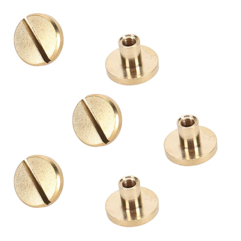 50 Set B Binding Rivet Flat Head Slot S Rivets for Leather, Bookbinding, DIY Fts, 0x4mm / 0.39x0.16in - Image 4