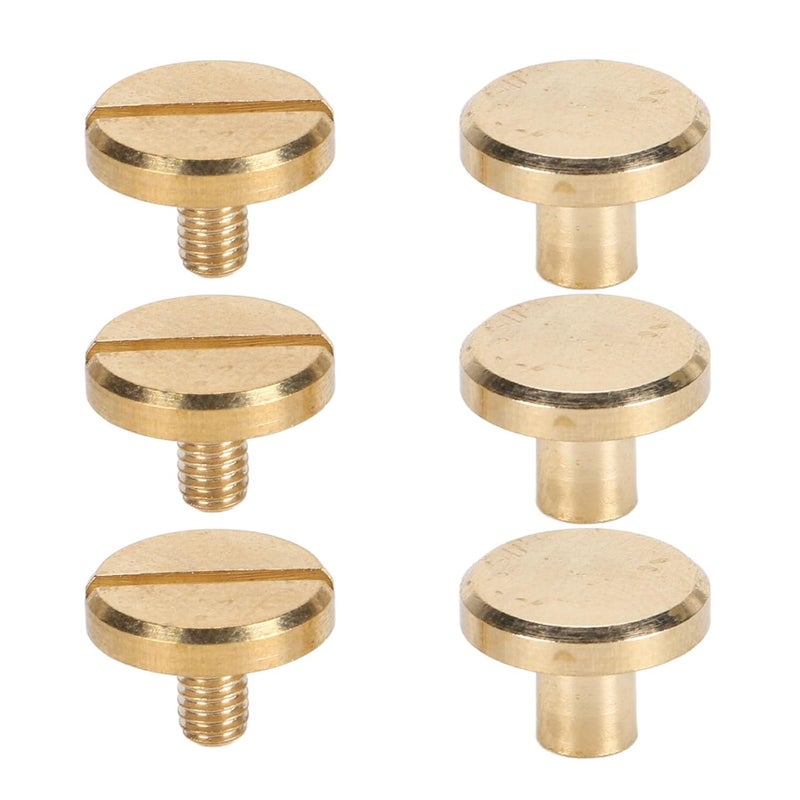 50 Set B Binding Rivet Flat Head Slot S Rivets for Leather, Bookbinding, DIY Fts, 0x4mm / 0.39x0.16in - Image 5