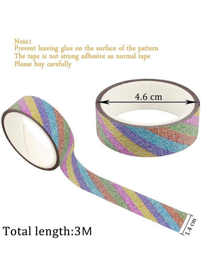 JANYUN 50 Rolls Glitter Washi Masking Tape Setgreat For Bullet Journal Diy Aesthetic Decor Scrapbooking Sticker Masking Paper Decoration Tape Adhesive Party School Supplies (Casual Style) - Image 2