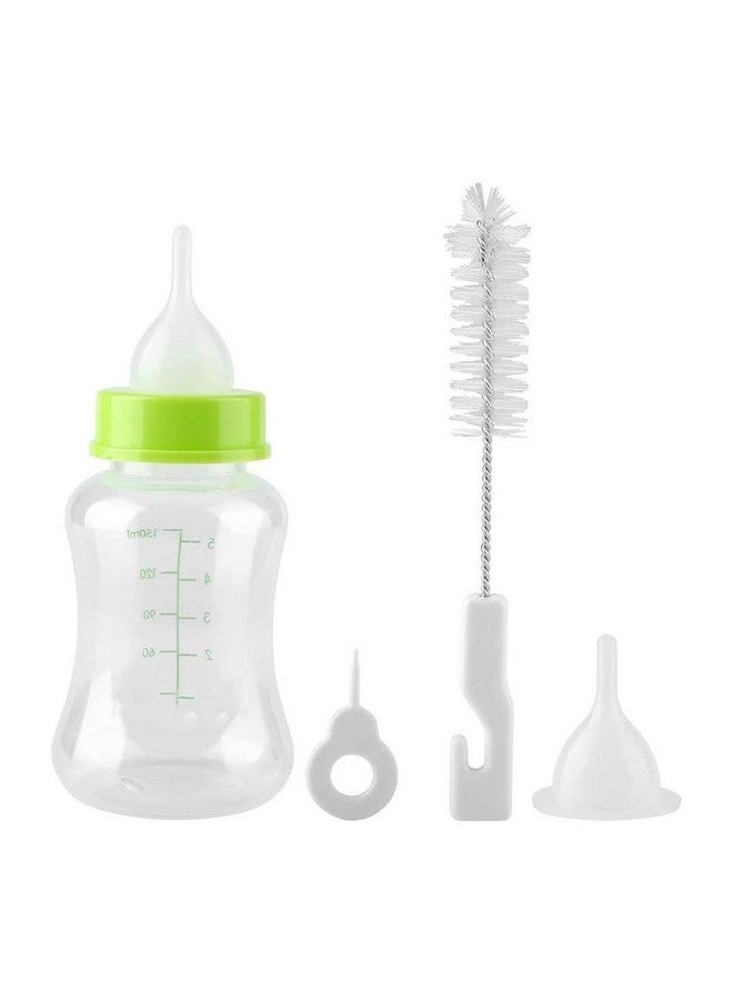 طقم رضاعة الحيوانات الأليفة حليب 150 مل مع حلمة إضافية ومنظف زجاجة ودبوس ثقب قد يختلف اللون - Image 1