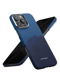 PITAKA pitaka for iPhone 16 Pro Case Compatible with MagSafe, Thin & Light iPhone 16 Pro Case with a Caseless Feel, 1500D Aramid Fiber Woven Tactile Woven Case - Over The Horizon  - Image 1