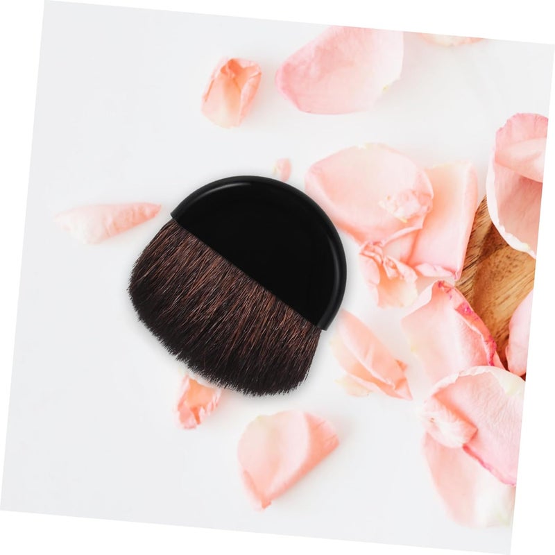 Travel Makeup Brush Flat Blush Brush for Cheeks Nylon Hair Portable Small Cosmetic Tool for Face Makeup - Image 5