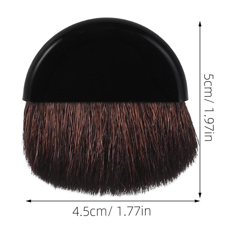 Travel Makeup Brush Flat Blush Brush for Cheeks Nylon Hair Portable Small Cosmetic Tool for Face Makeup - Image 2