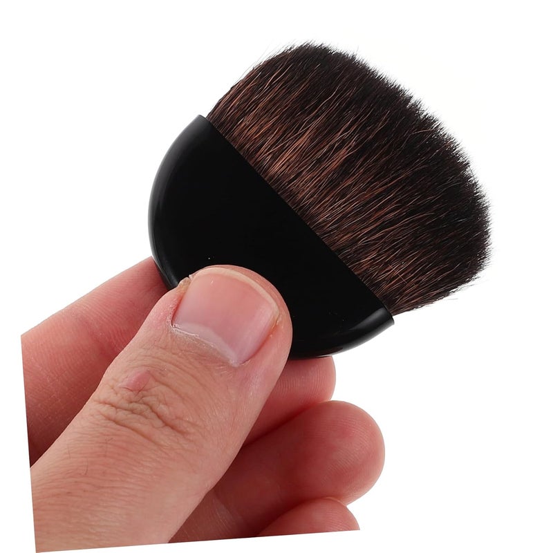 Travel Makeup Brush Flat Blush Brush for Cheeks Nylon Hair Portable Small Cosmetic Tool for Face Makeup - Image 4