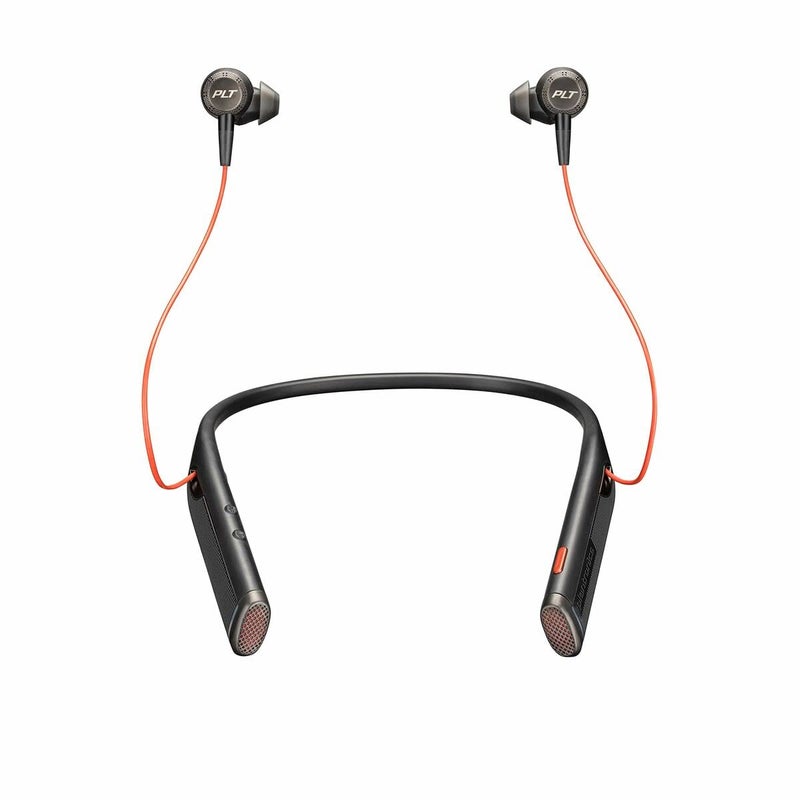 Poly Voyager 6200 UC - Bluetooth Dual-Ear (Stereo)Earbuds Neckband Headset - USB-A Compatible to connect to your PC Mac - Works with Teams, Zoom & more - Active Noise Canceling, Black (208748-01) - Image 1