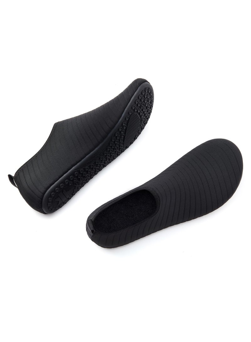 KASTWAVE Water Shoes for Women Men Quick-Dry Aqua Socks Swim Beach Barefoot Yoga Exercise Wear Sport Accessories for Swim Beach Pool Surf Exercise - Black (Si ze: 9-10/42-43) - Image 2