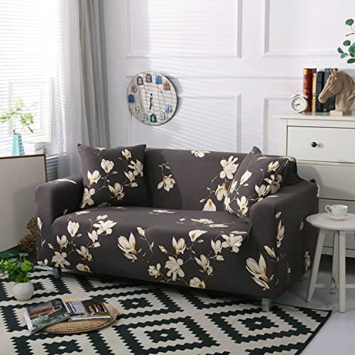 House of Quirk Universal Triple Seater Sofa Cover Big Elasticity Cover for Couch Flexible 140 GSM Sofa Slipcover (Brown Cream Leaf, 185-230cm) - Image 2