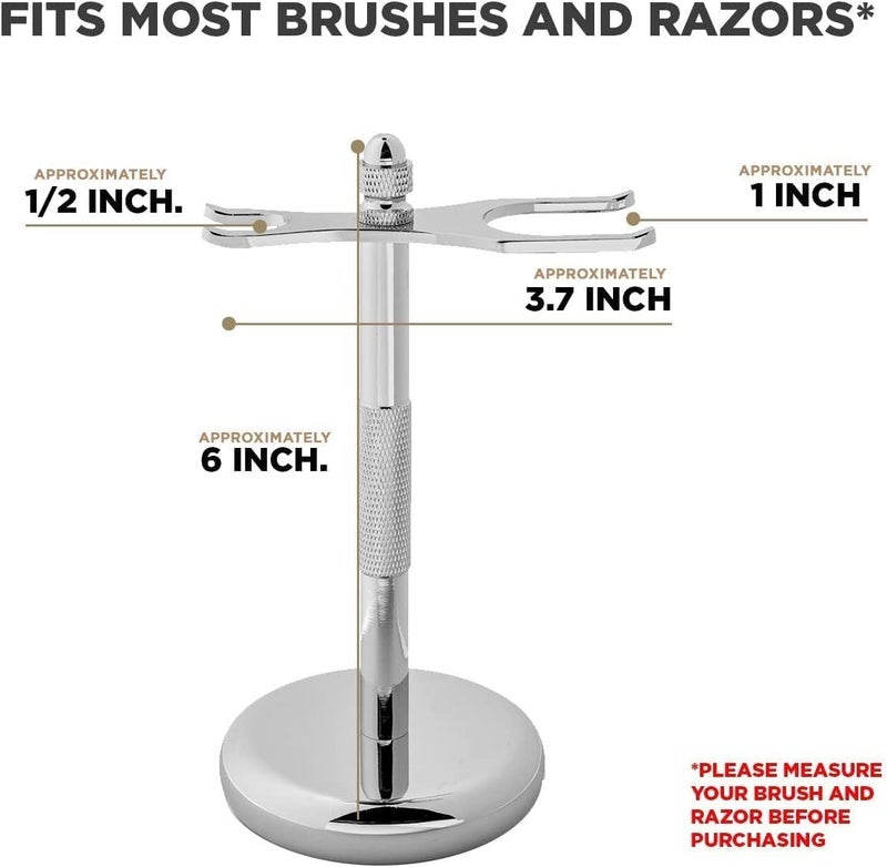 Perfecto Deluxe Black Razor and Brush Stand - The Best Safety Razor Stand. This Will Prolong The Life Of Your Shaving Brush, Best Valentine's Day Gift for Him, Gift For Dad Men, Shaving Accessories. - Image 3
