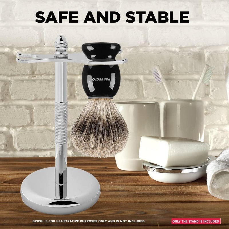 Perfecto Deluxe Black Razor and Brush Stand - The Best Safety Razor Stand. This Will Prolong The Life Of Your Shaving Brush, Best Valentine's Day Gift for Him, Gift For Dad Men, Shaving Accessories. - Image 5