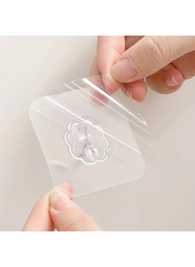 Transparent Heavy Duty Waterproof Adhesive Hooks 10pcs Traceless Bathroom Wall Mount - Image 3