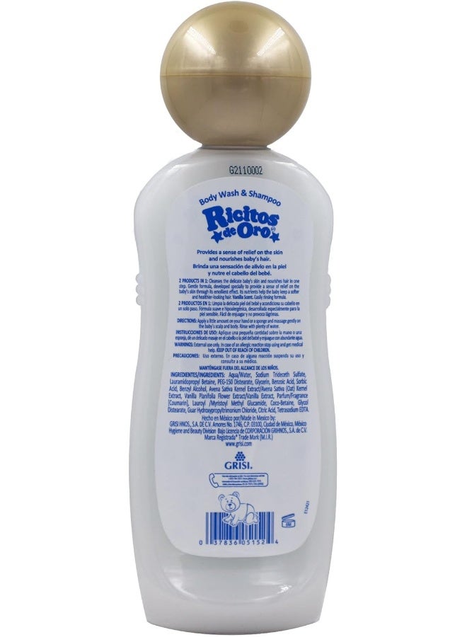 Ricitos de Oro Grisi Ricitos de Oro Baby Hair and Body Wash, Oatmeal and Vanilla, Hypoallergenic, Tear-Free, Pack of 2 - Image 5