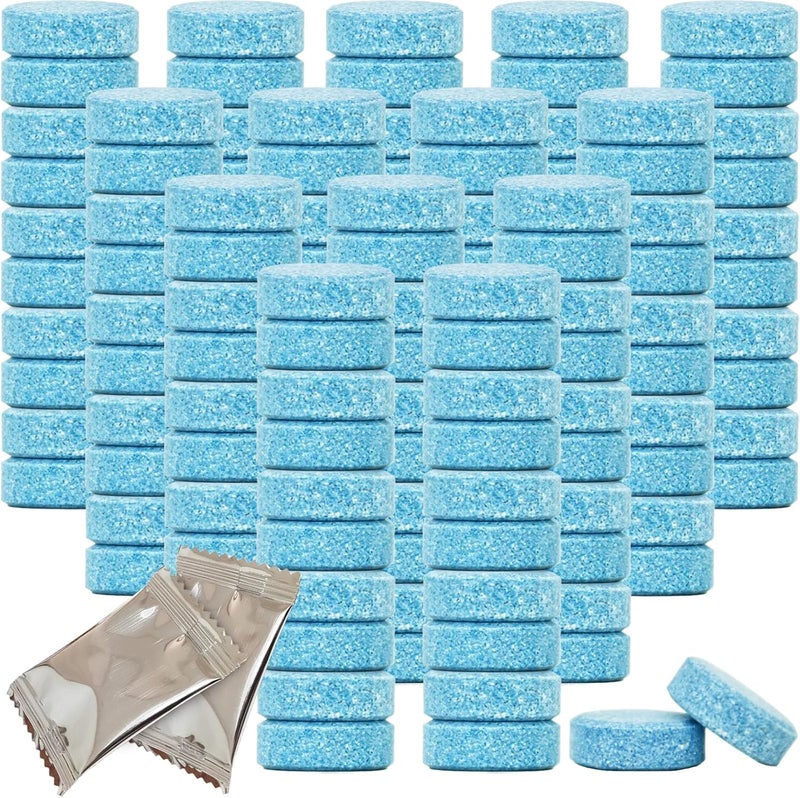 Beieverluck 400 Pieces Car Windshield Washer Fluid Concentrated Tablets Solid Windshield Effervescent Wiper Tablet for Car Room Kitchen Window Glass Cleaning - Image 1