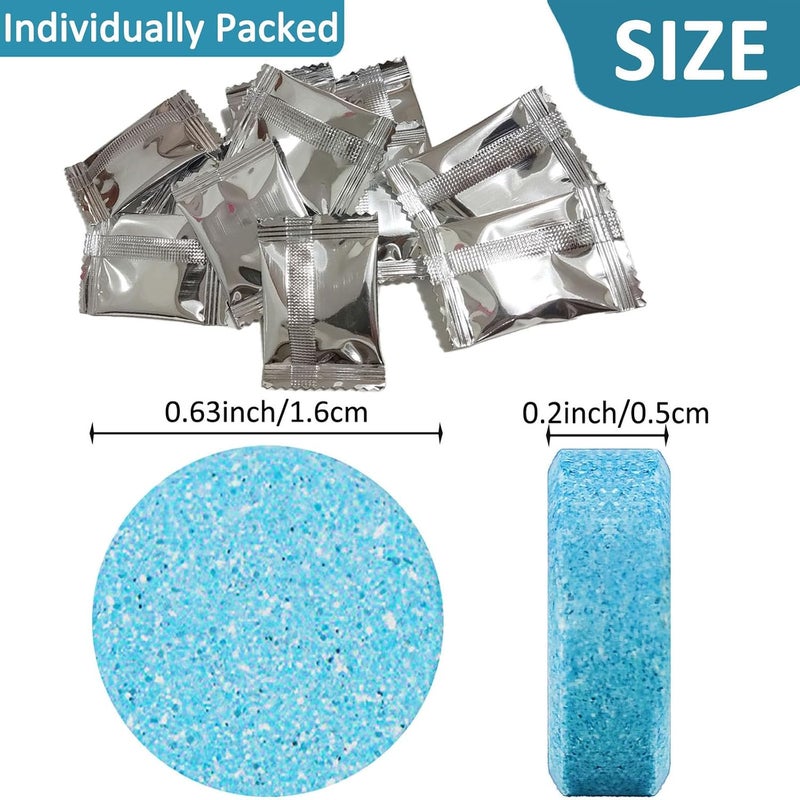 Beieverluck 400 Pieces Car Windshield Washer Fluid Concentrated Tablets Solid Windshield Effervescent Wiper Tablet for Car Room Kitchen Window Glass Cleaning - Image 2