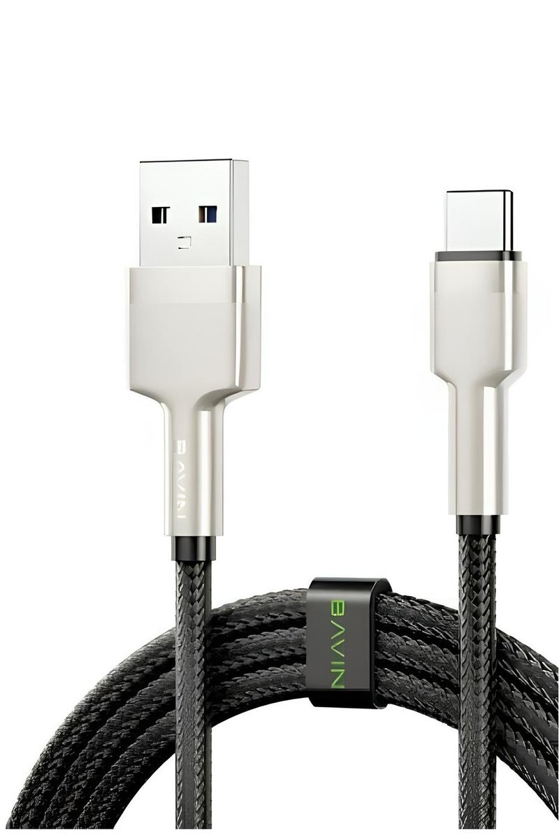 Bavin 18W Nylon Braided USB Type-C Fast Charging Cable 1m - Image 2
