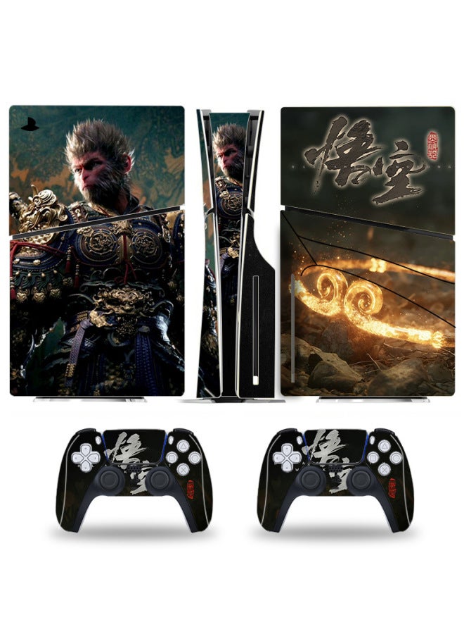إسكدنيا ملصق PS5slim CD-ROM إصدار أسود Myth Wukong Digital PlayStation5 لعبة آلة مقبض بلوري - اللون: أسود Myth Goku 010 - Image 1