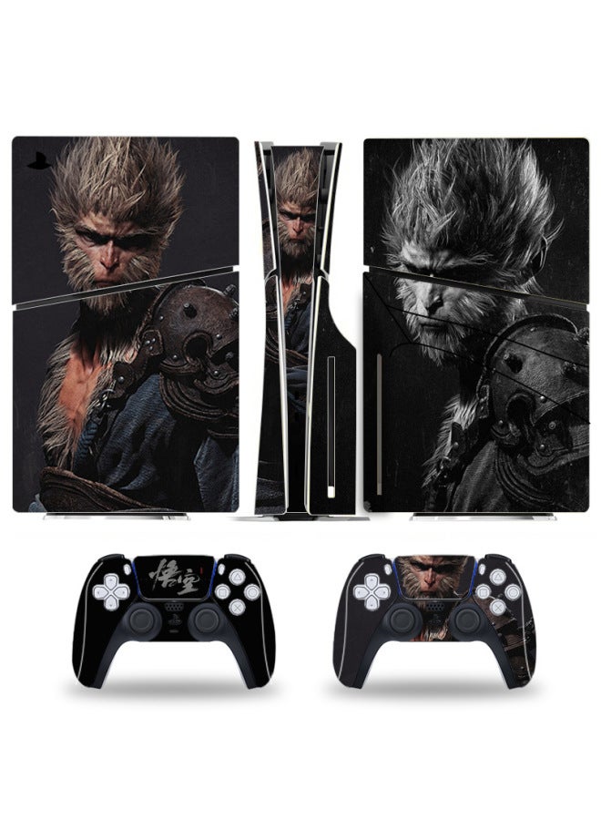 إسكدنيا ملصق PS5slim CD-ROM إصدار أسود Myth Wukong Digital PlayStation5 لعبة آلة مقبض بلوري - اللون: أسود Myth Goku 010 - Image 4