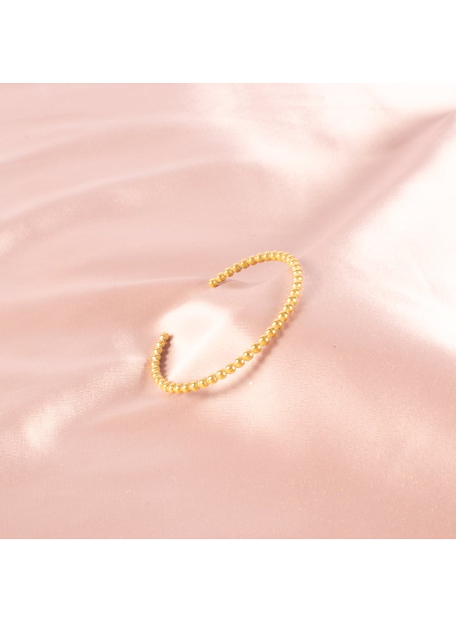 The Black Pearl Accessories Golden Stainless Steel Free Size Bangale Bracelet - Image 1