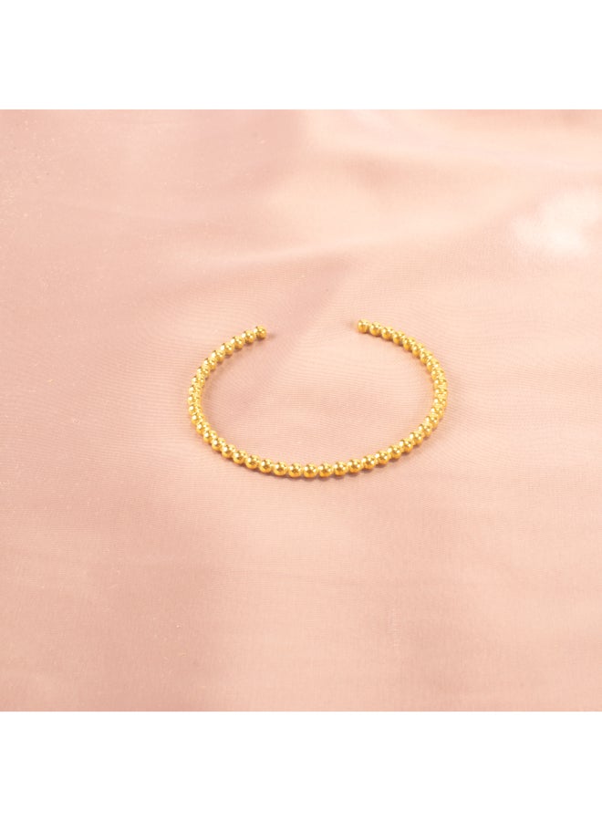 The Black Pearl Accessories Golden Stainless Steel Free Size Bangale Bracelet - Image 2