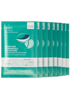 skyn ICELAND skyn ICELAND Dissolving Microneedle Under Eye Patches With 39% Hyaluronic Acid & Peptides. No-Slip Eye Mask to Firm And Reduce Wrinkles & Fine Lines, 8 Pairs  - Image 1