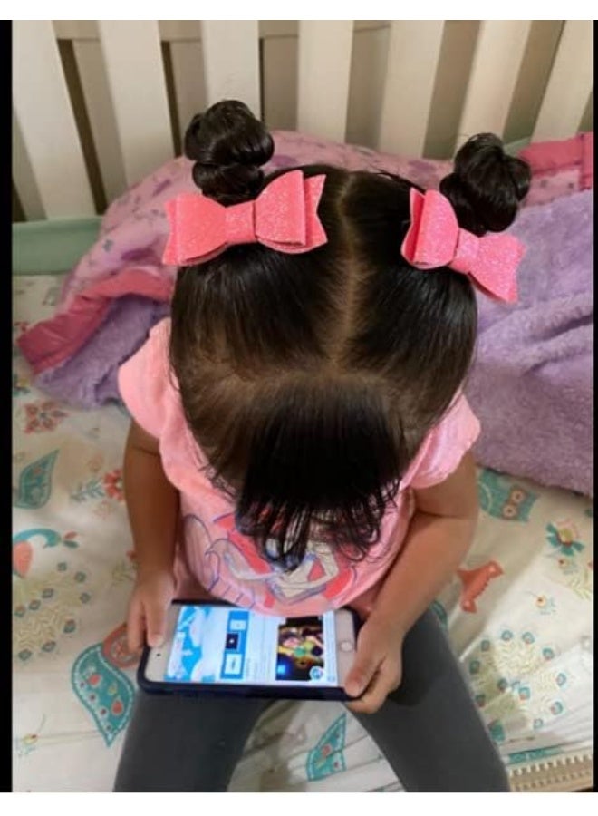 CellElection 30PCS 2.75'' Baby Girls Pigtail Bows Sparkly Sequin Glitter Hair Bows With Alligator Clips Hair Barrettes Accessory for Girls Toddlers Kids Teens - Image 4