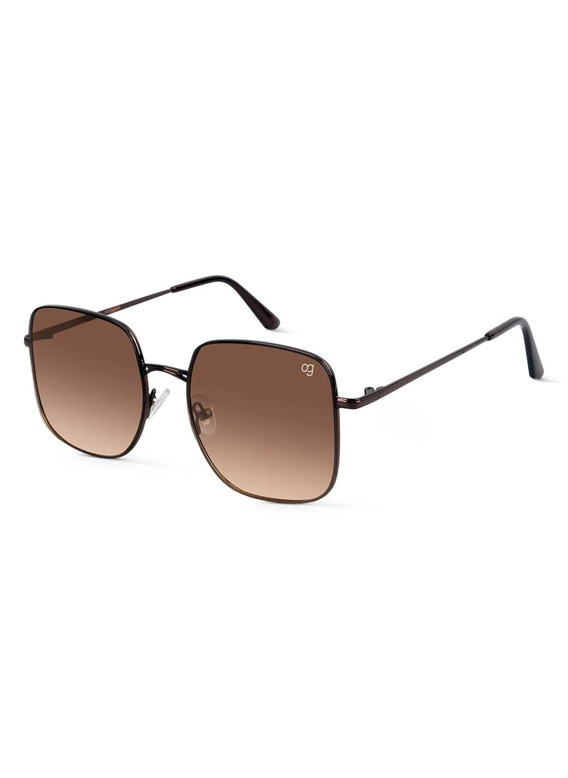Woggles Latest & Stylish UV Protected Ray Brown Square Sunglasses for Men & Women