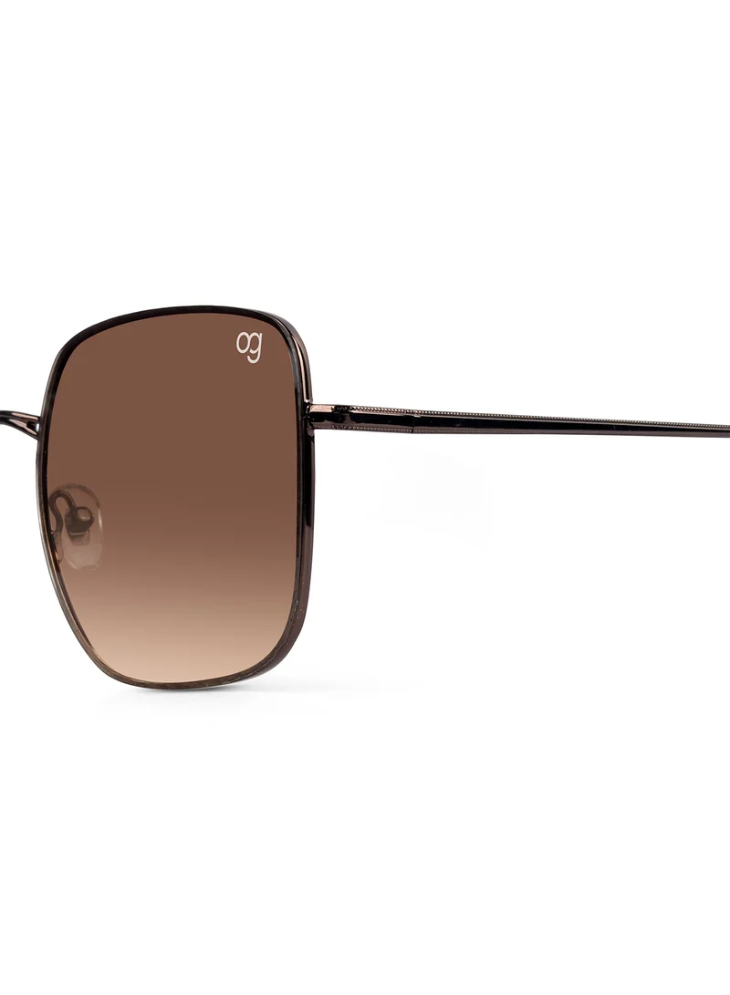 Woggles Latest & Stylish UV Protected Ray Brown Square Sunglasses for Men & Women