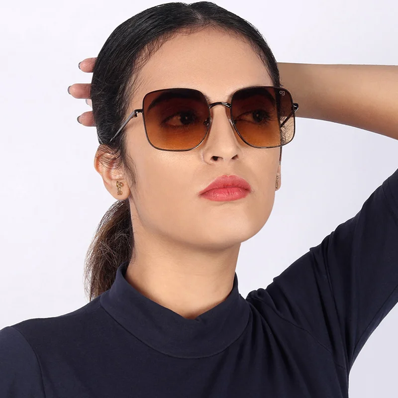 Woggles Latest & Stylish UV Protected Ray Brown Square Sunglasses for Men & Women