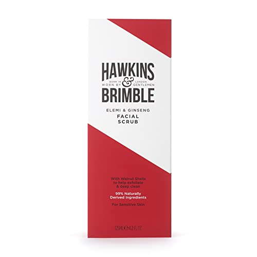 Hawkins & Brimble - Facial Scrub for Mens, 125ml - Mens Grooming Face Scrub Exfoliator and Deep Clean for Mature and Sensitive Skin - Pre Shave Lotion for Improve Shaving with Elemi and Ginseng Scent - Image 3