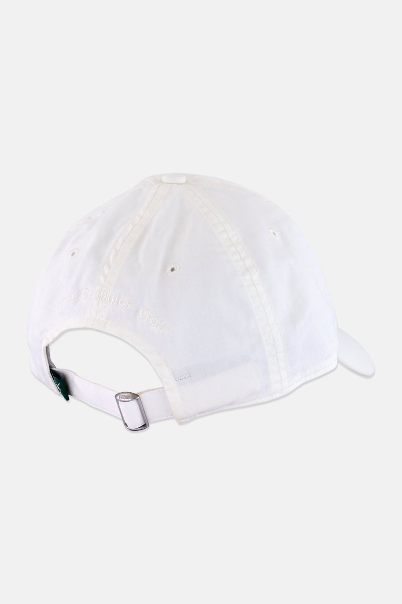 Puma x QGC Men Adjustable Buckle Embroidered Logo Golf Cap, White - Image 2