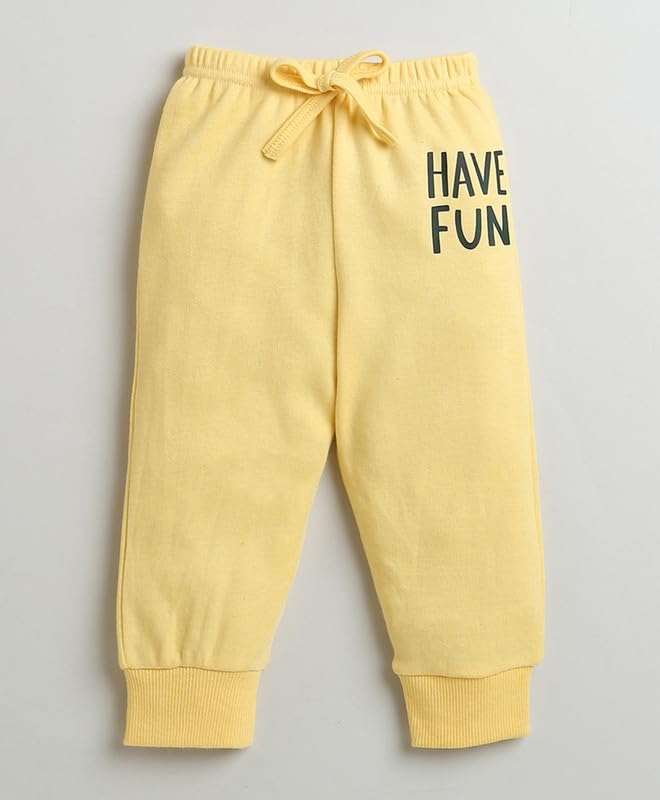 BUMZEE Yellow Boys Full Sleeves Cotton Sweatshirt & Jogger Set Age - 6-12 Months (Peb9993C-ylw) - Image 4