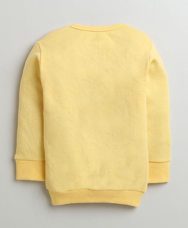 BUMZEE Yellow Boys Full Sleeves Cotton Sweatshirt & Jogger Set Age - 6-12 Months (Peb9993C-ylw) - Image 3