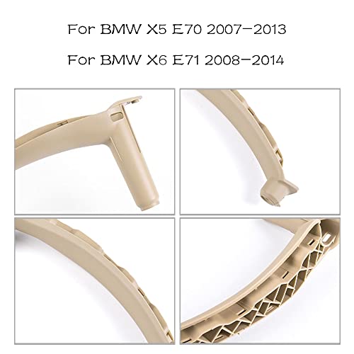 CHUANGHUI Car Door Handle for BMW X5 X6 E71 E70 2007-2013 Interior Door Handles Replace Cover Car Door Handle Accessories (Beige) - Image 3