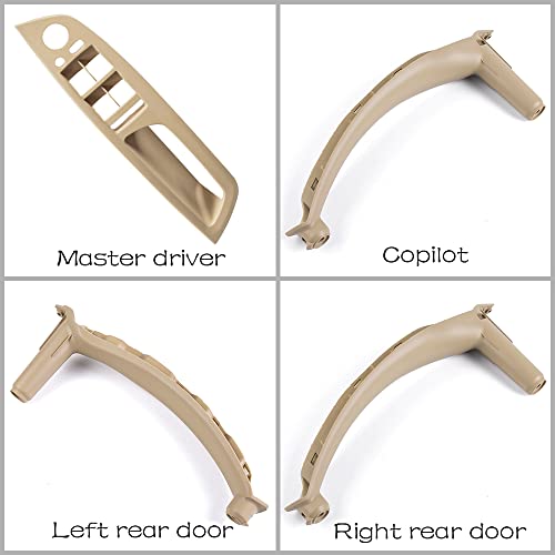 CHUANGHUI Car Door Handle for BMW X5 X6 E71 E70 2007-2013 Interior Door Handles Replace Cover Car Door Handle Accessories (Beige) - Image 5