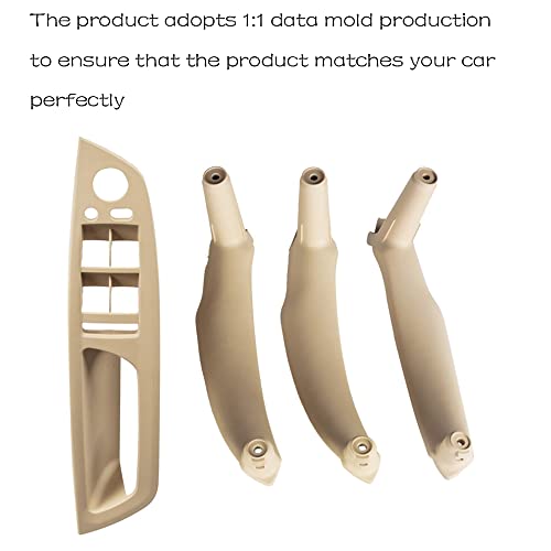 CHUANGHUI Car Door Handle for BMW X5 X6 E71 E70 2007-2013 Interior Door Handles Replace Cover Car Door Handle Accessories (Beige) - Image 4