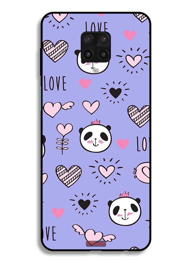 Tolwak Xiaomi Redmi Note 9 Pro Protective Case Cover Love And Panda Doodle - Image 2
