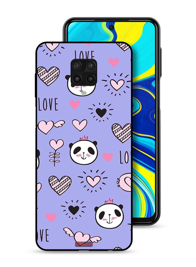 Tolwak Xiaomi Redmi Note 9 Pro Protective Case Cover Love And Panda Doodle - Image 1
