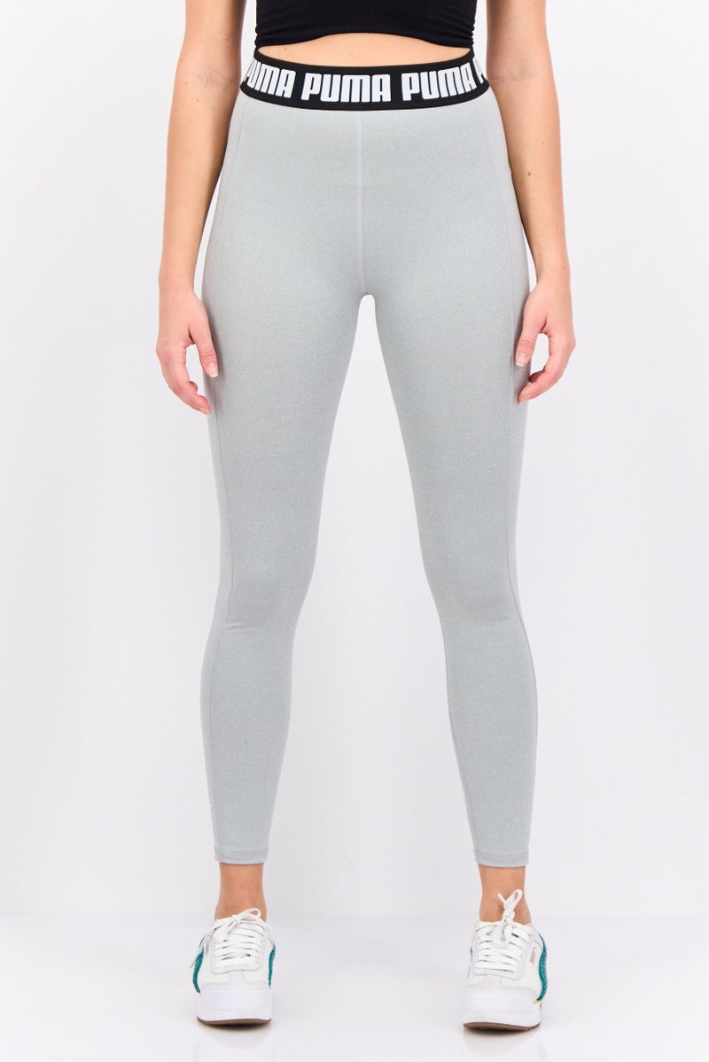 PUMA Women Tight Fit Pull-On Training Tight, Light Grey Heather - Image 1