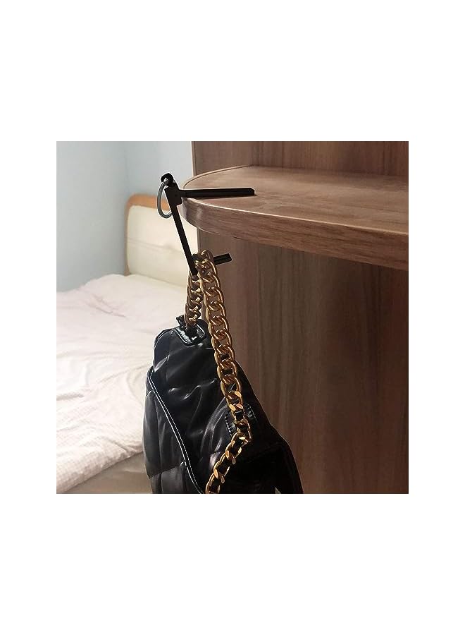 Zaboon The Instant Bag Hanger Collection Stylish Hanging Hooks For Table Desk Phone Holder Foldable Hanger Handbag Storage Folding Decor Hanging Hooks Black - Image 2