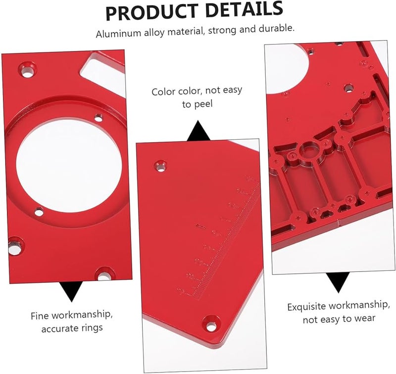 Aluminum Alloy Router Table Insert Plate Flipping Board Durable Multi Function Woodworking Tool - Image 5