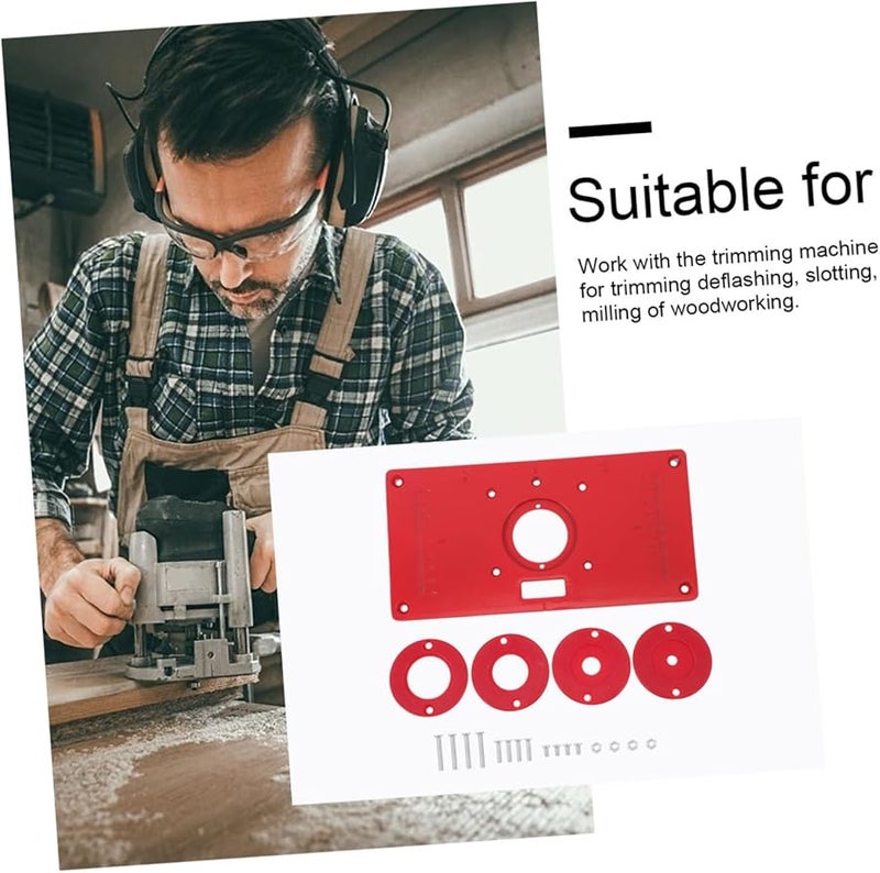 Aluminum Alloy Router Table Insert Plate Flipping Board Durable Multi Function Woodworking Tool - Image 3