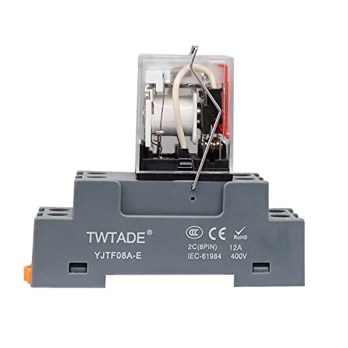 TWTADE/AC 220V Electromagnetic Power Coil Relay 10A 8 Pins DPDT 2NO 2NC with Indicator Light and Socket Base -YJ2N-LY - Image 5