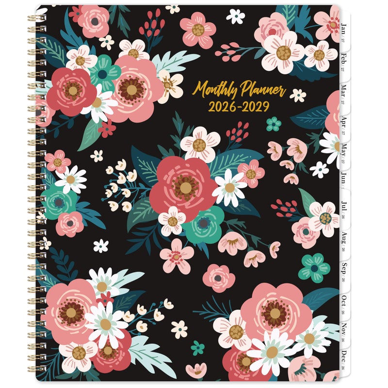 Tersus 2026-2029 Monthly Calendar/Planner - 3 Year Planner from JULY 2026 - JUNE 2029, 9'' x 11'', 3 Year Calendar Planner with Monthly Tabs, Two-Side Pocket, Contacts Pages, Notes Pages - Image 1