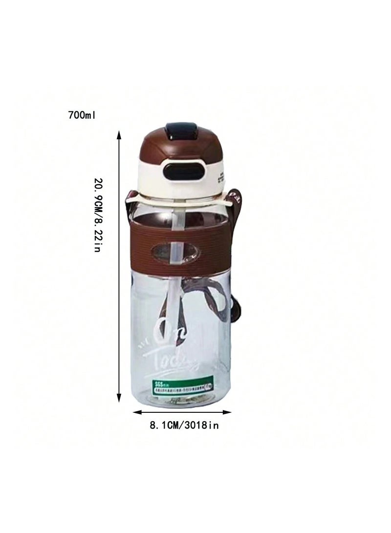 Kids Water Bottle with Straw – 700ML, BPA Free, Leakproof – Flip Lid, Easy Sip Straw, Portable with Strap – Durable Water Bottle for Boys & Girls – Ideal for School, Sports, and Travel - Image 3